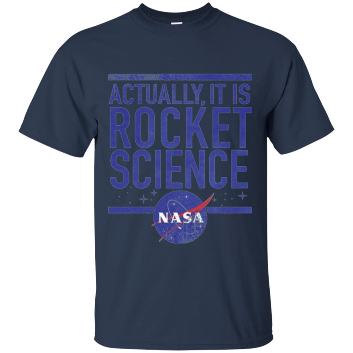 Science T-shirt Actually It Is Rocket Science Graphic Navy