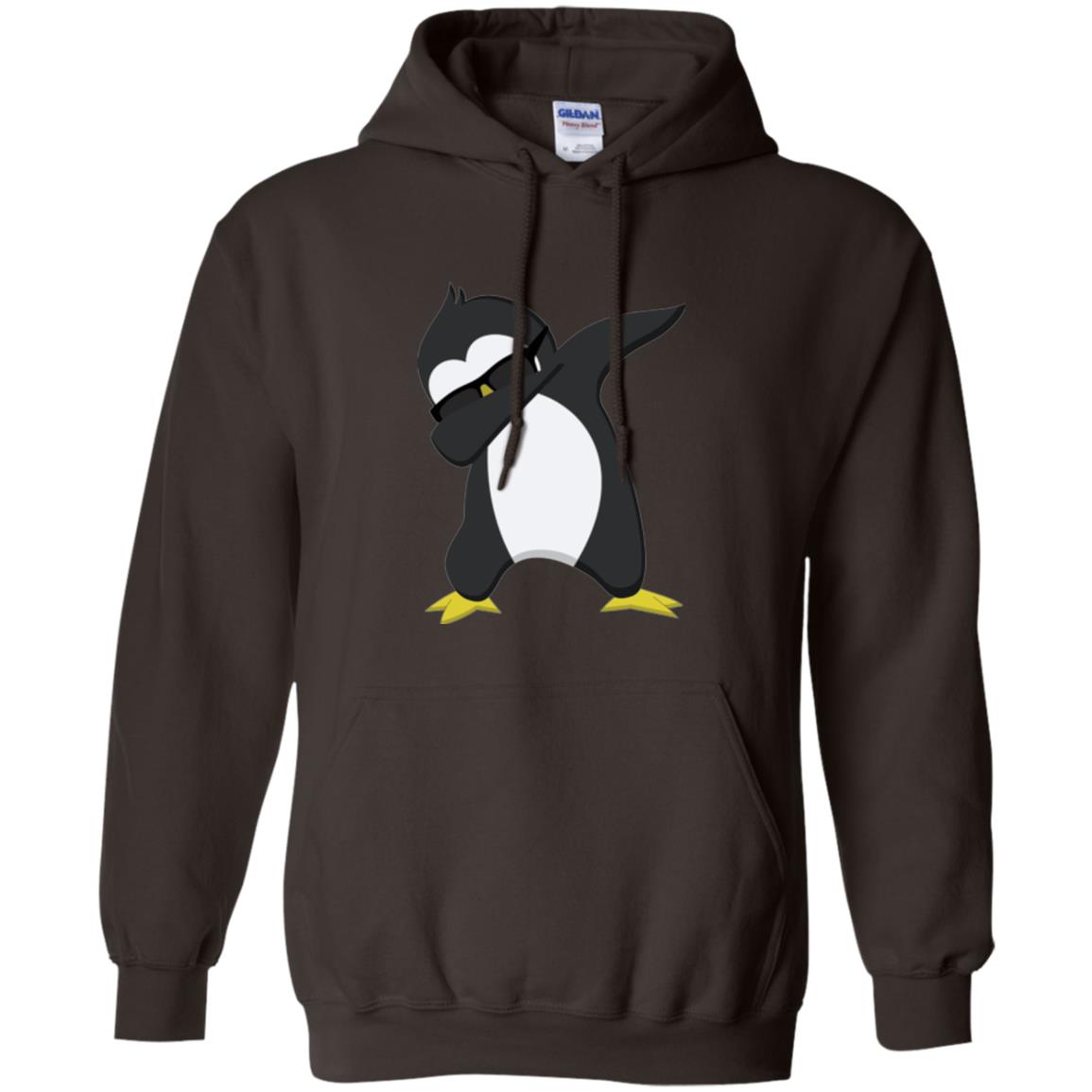 Chirstmas T-shirt Dabbing Penguin Dark Chocolate