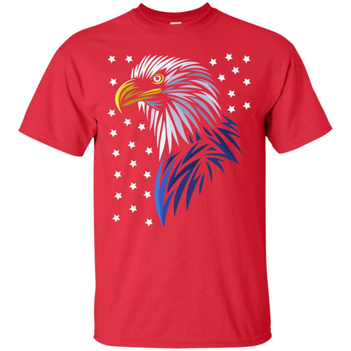 Usa Eagle Flag Stars T-shirt Tribal Style T-shirt Red