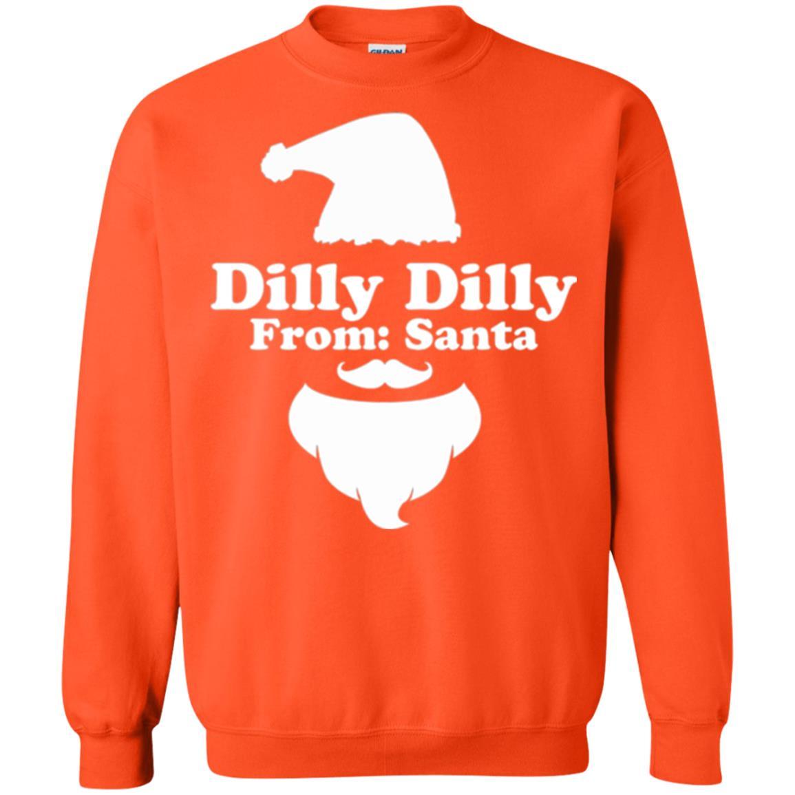 Christmas T-shirt Dilly Dilly From Santa Claus T-shirt Orange