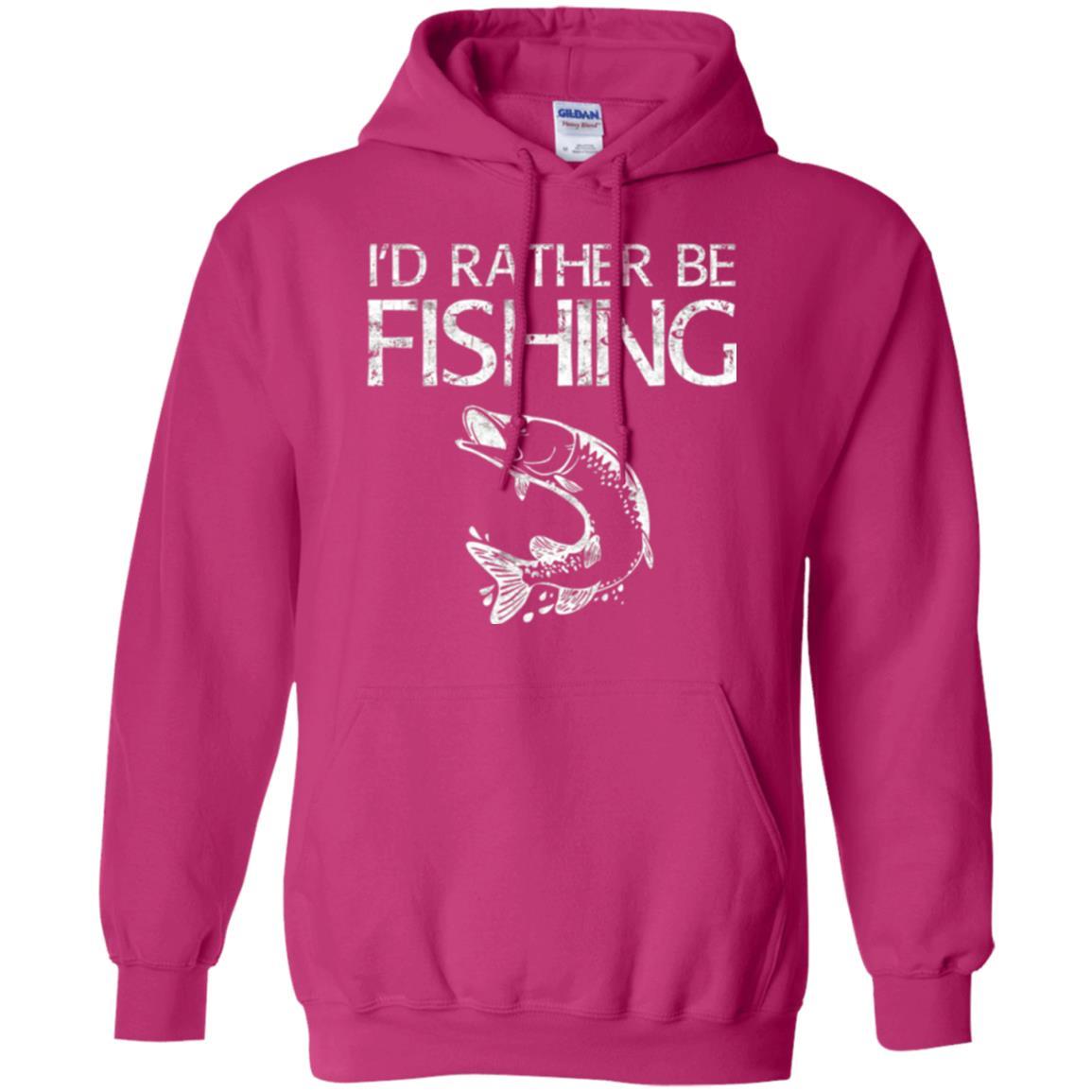 Fisherman T-shirt I'd Rather Be Fishing Heliconia