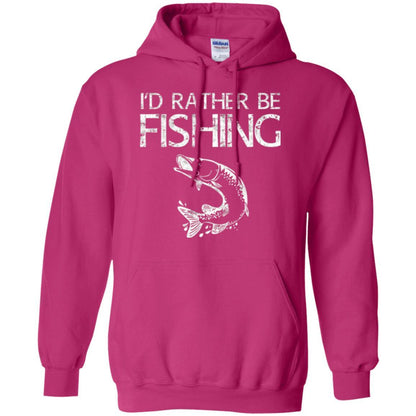 Fisherman T-shirt I'd Rather Be Fishing Heliconia
