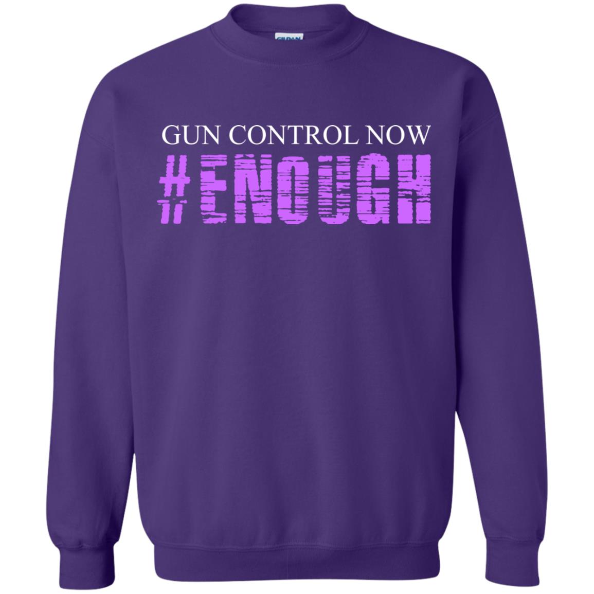 Anti Gun T-shirt Gun Control Now Enough Purple