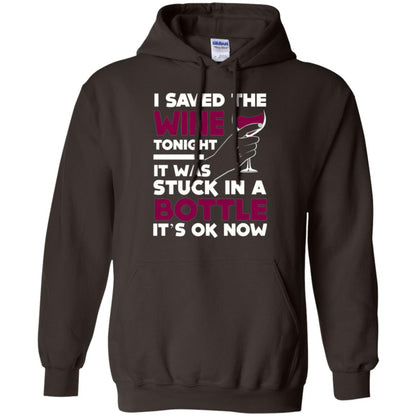 Funny Wine T-shirt I Save The Wine Tonight Dark Chocolate