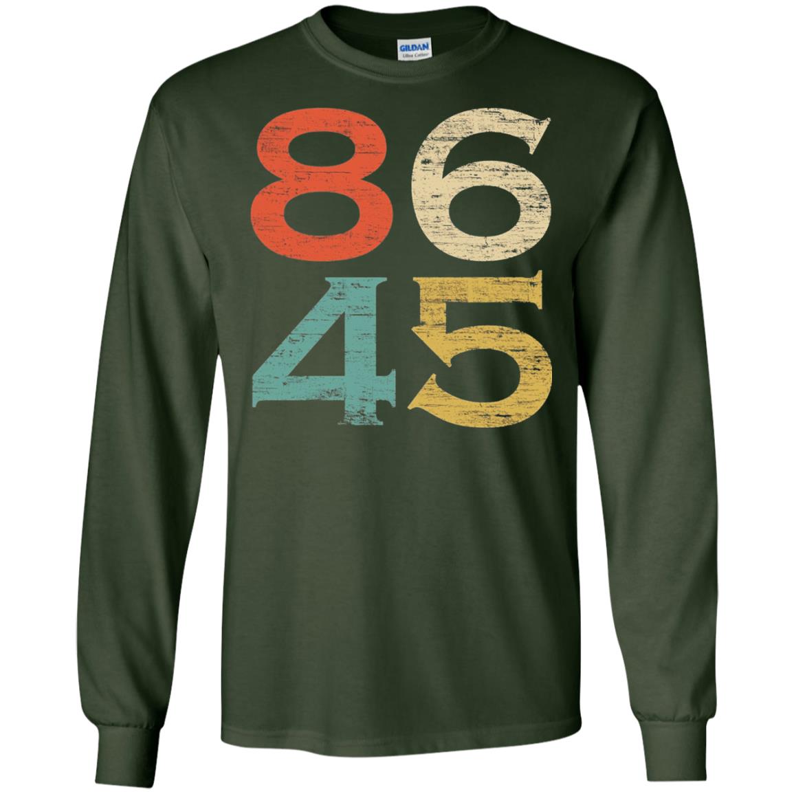 Classic Vintage Style 86 45 Anti Trump T-shirt Forest Green