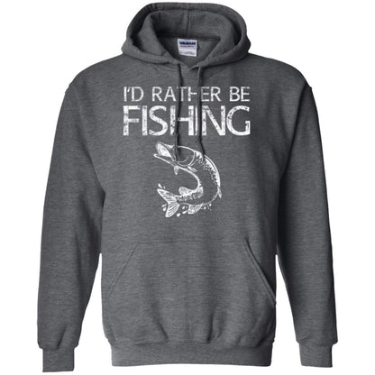 Fisherman T-shirt I'd Rather Be Fishing Dark Heather