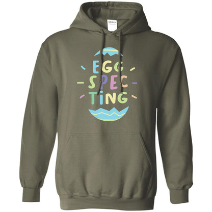Eggspecting Funny Pregnancy Pregnant Easter Shirt Military Green