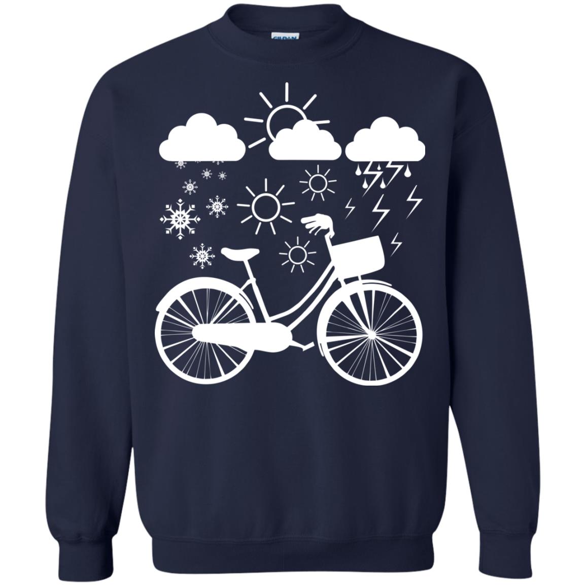 Bicycle All Weather Cyclist T-shirt For Bicycle Lover Navy