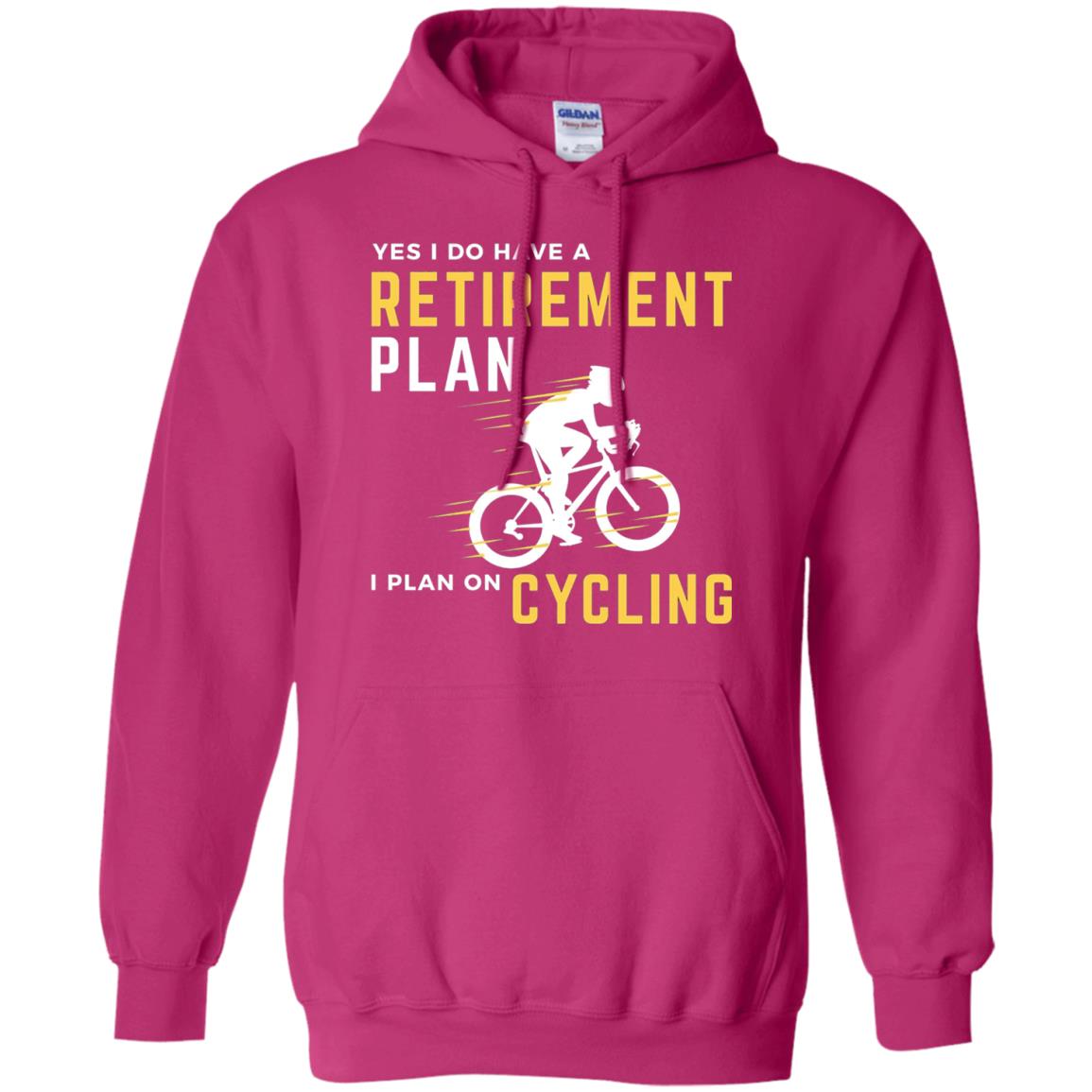 Funny Bicycle Cycling T-shirt Retirement Plan I Plan On Cycling Heliconia