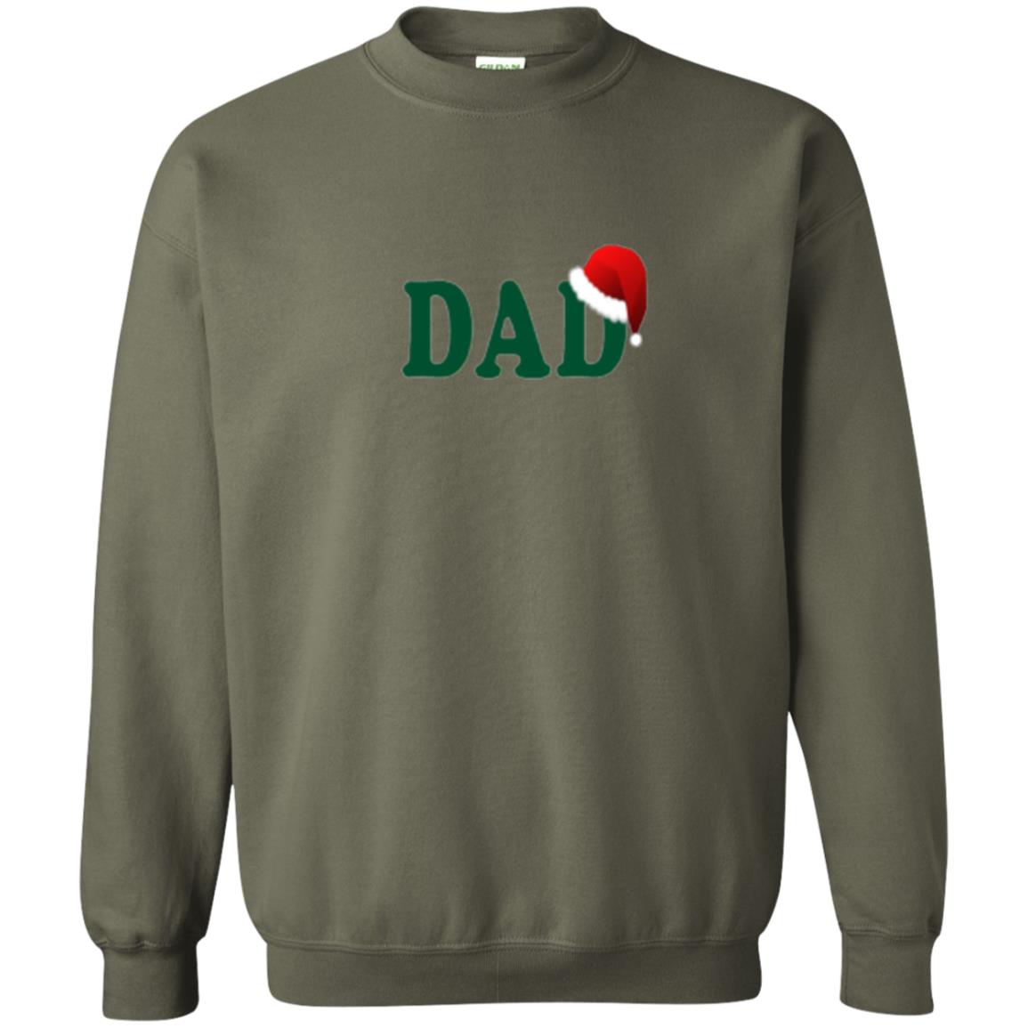 Christmas T-shirt Dad Santa Military Green