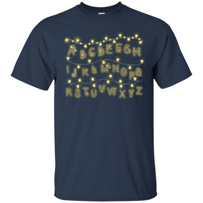 Alphabet Fairy Lights T-shirt Navy