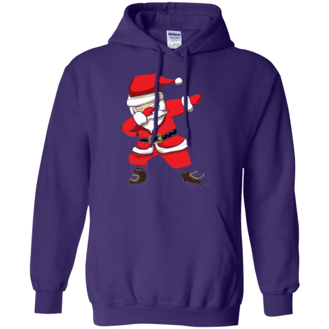Christmas T-shirt Dabbing Santa Christmas T-shirt Purple