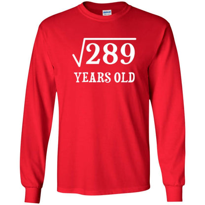 Brithday T-shirt Square Root Of 289 Red