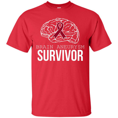 Brain Aneurysm Survivor T-shirt Red