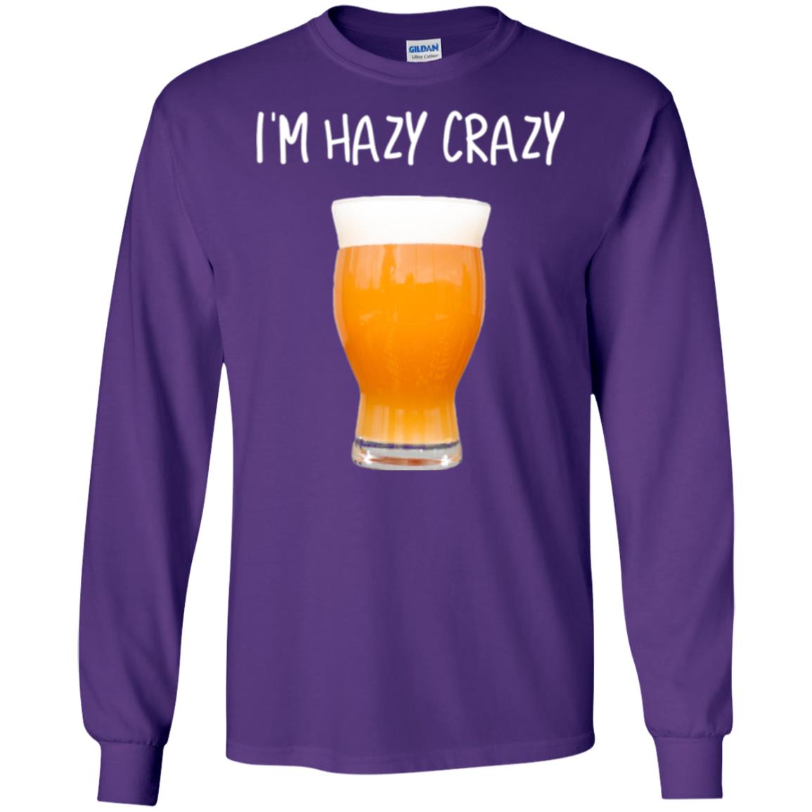 Funny Craft Beer Tshirt I_m Hazy Crazy Purple