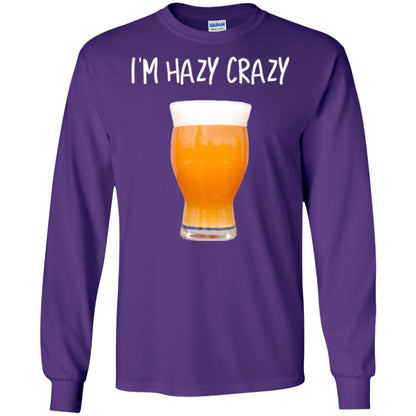 Funny Craft Beer Tshirt I_m Hazy Crazy Purple