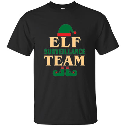 Christmas T-shirt Elf Surveillance Team T-shirt Black