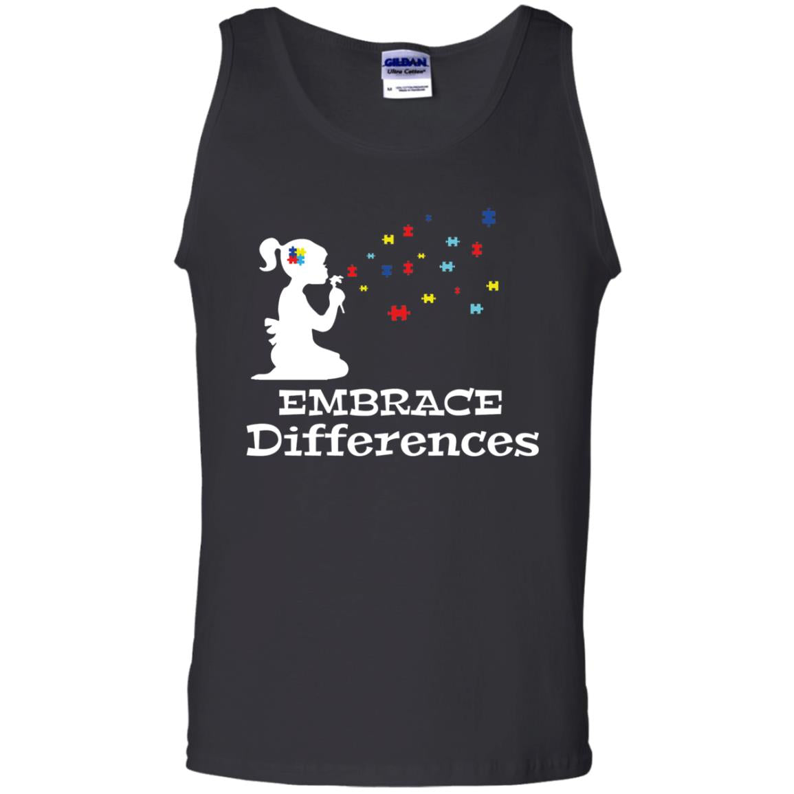 Embrace Differences Autism Awareness T-shirt Black