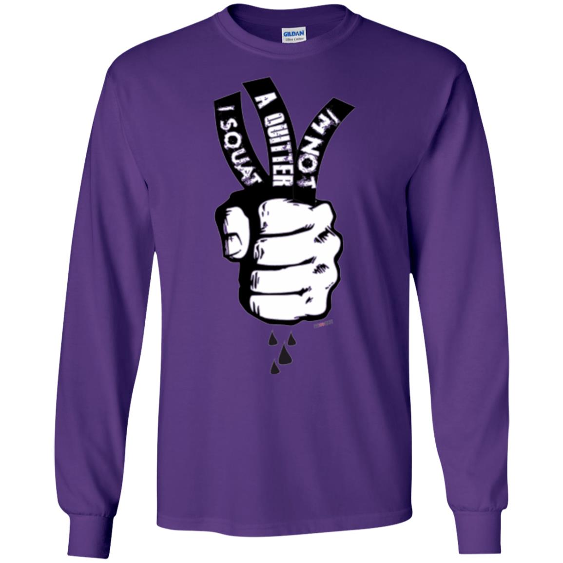 Fitnoquit T-shirt Im Not A Quitter Im Squat Gym Purple