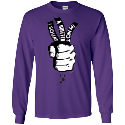 Fitnoquit T-shirt Im Not A Quitter Im Squat Gym Purple