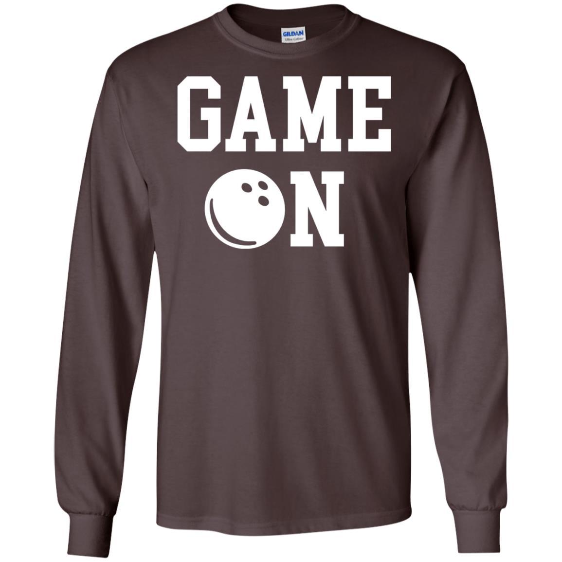 Bowler T-shirt Game On Bowling T-shirt Dark Chocolate
