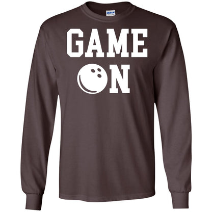 Bowler T-shirt Game On Bowling T-shirt Dark Chocolate