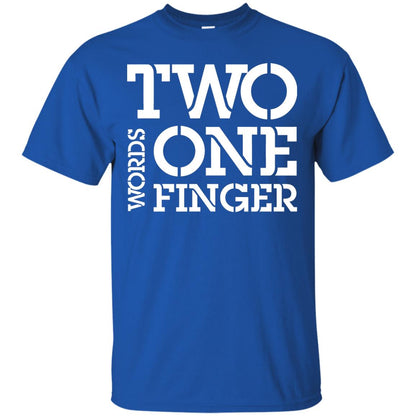 Two Word One Finger Shirt Royal