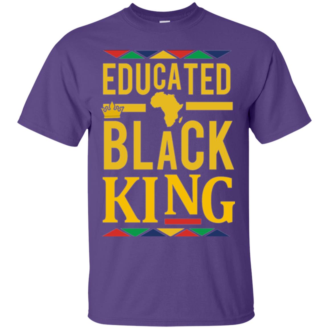 African Dna Pride T-shirt Dashiki Educated Black King Purple