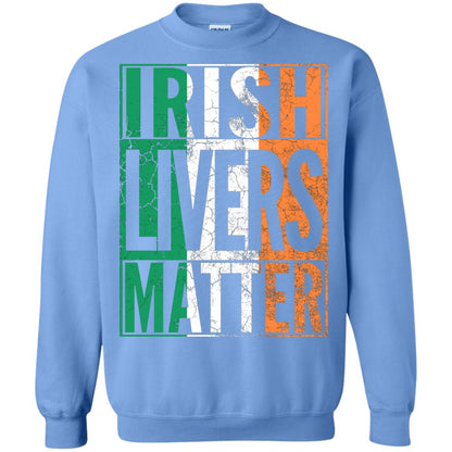 Irish Livers Matter St. Patrick_s Day T-shirt Carolina Blue