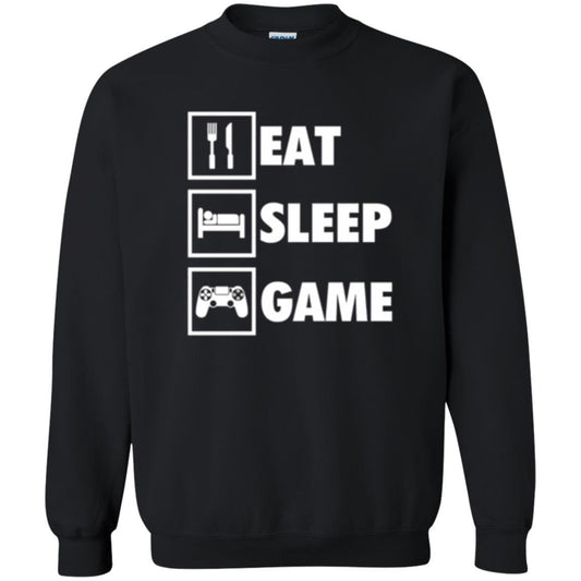 Gamer T-shirt Eat Sleep Game Black