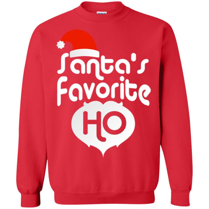 Christmas T-shirt Santa's Favorite Ho Red