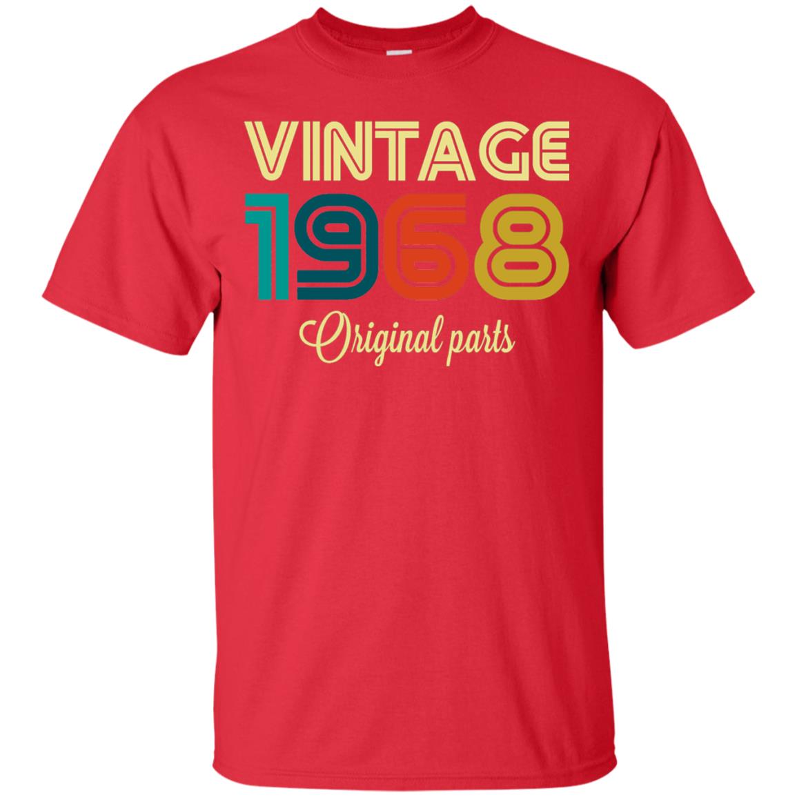 Vintage 1968 Funny Old School 50th Birthday T-shirt Red