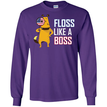 Floss Like A Boss Dog Shirt Purple