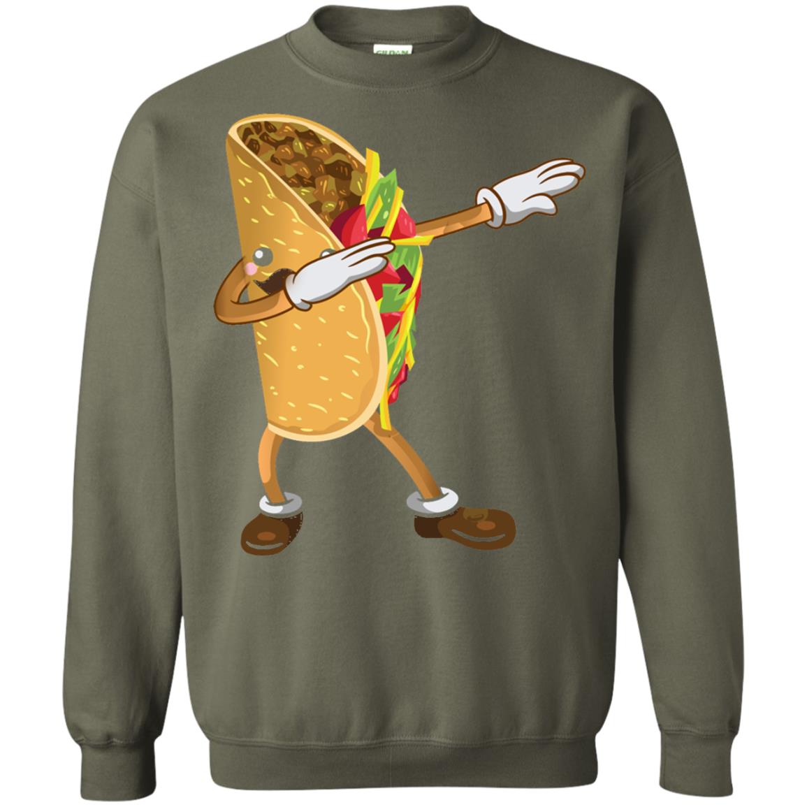Dabbing Taco Shirt Funny Cinco De Mayo 2018 Military Green