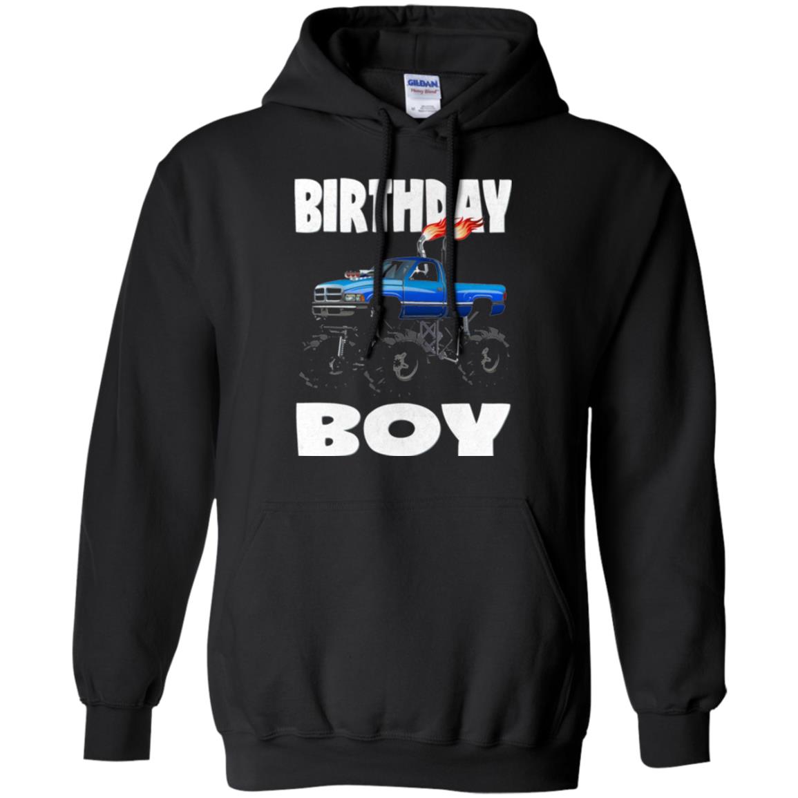 Monster Truck T-shirt Birthday Boy Vintage Black