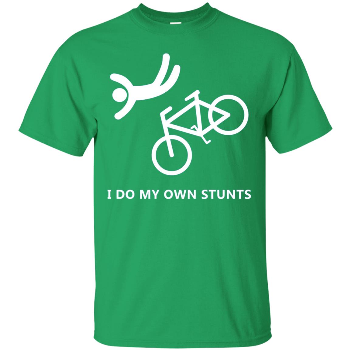 I Do My Own Stunts Bike Lover T-shirt Irish Green