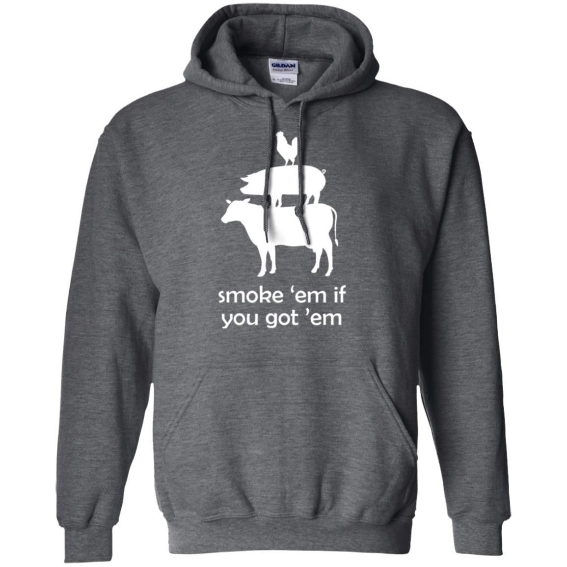 Funny Bbq T-shirt Smoke 'em If You Got 'em Dark Heather