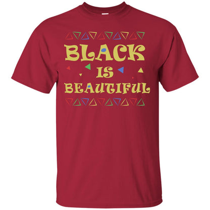 African American T-shirt Black Is Beautiful Cardinal