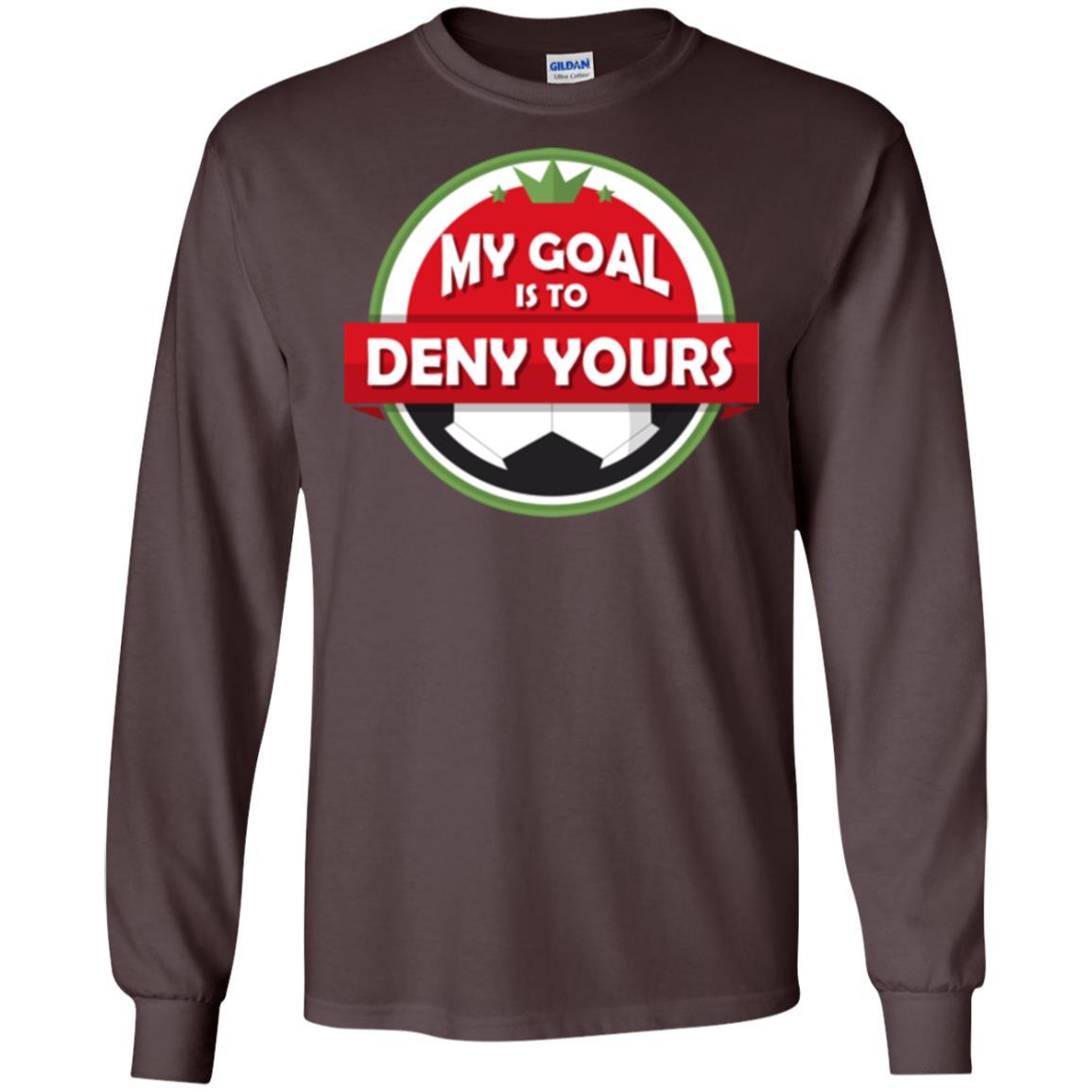 Soccer Christmas T-shirt My Goal Is To Deny Yours Dark Chocolate