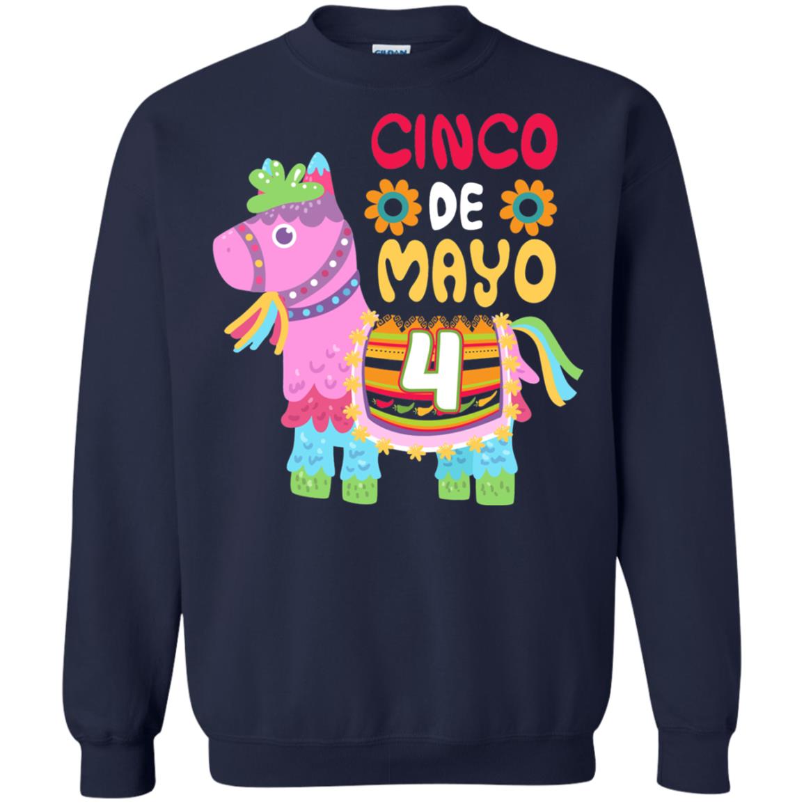 Cinco De Mayo Pinata Jockeys Horse Race 4th Birthday T-shirt Navy