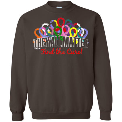 They All Matter Flag Of Find The Cure Cancer Awareness Shirt Dark Chocolate