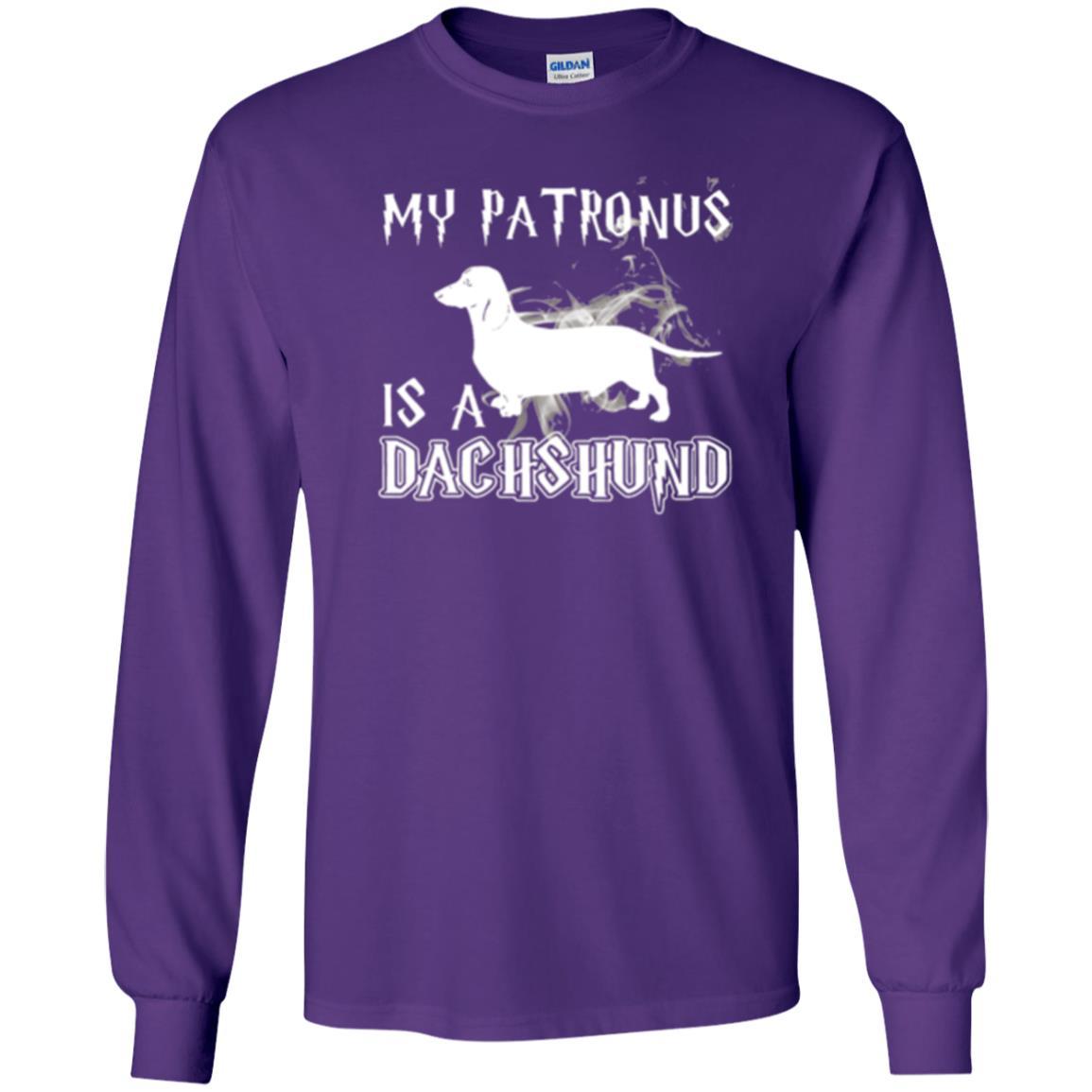 Dachshund Lover T-shirt My Patronus Is A Dachshund Purple