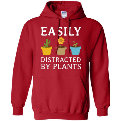 Easily Distracted By Plants Gardener Shirt Red