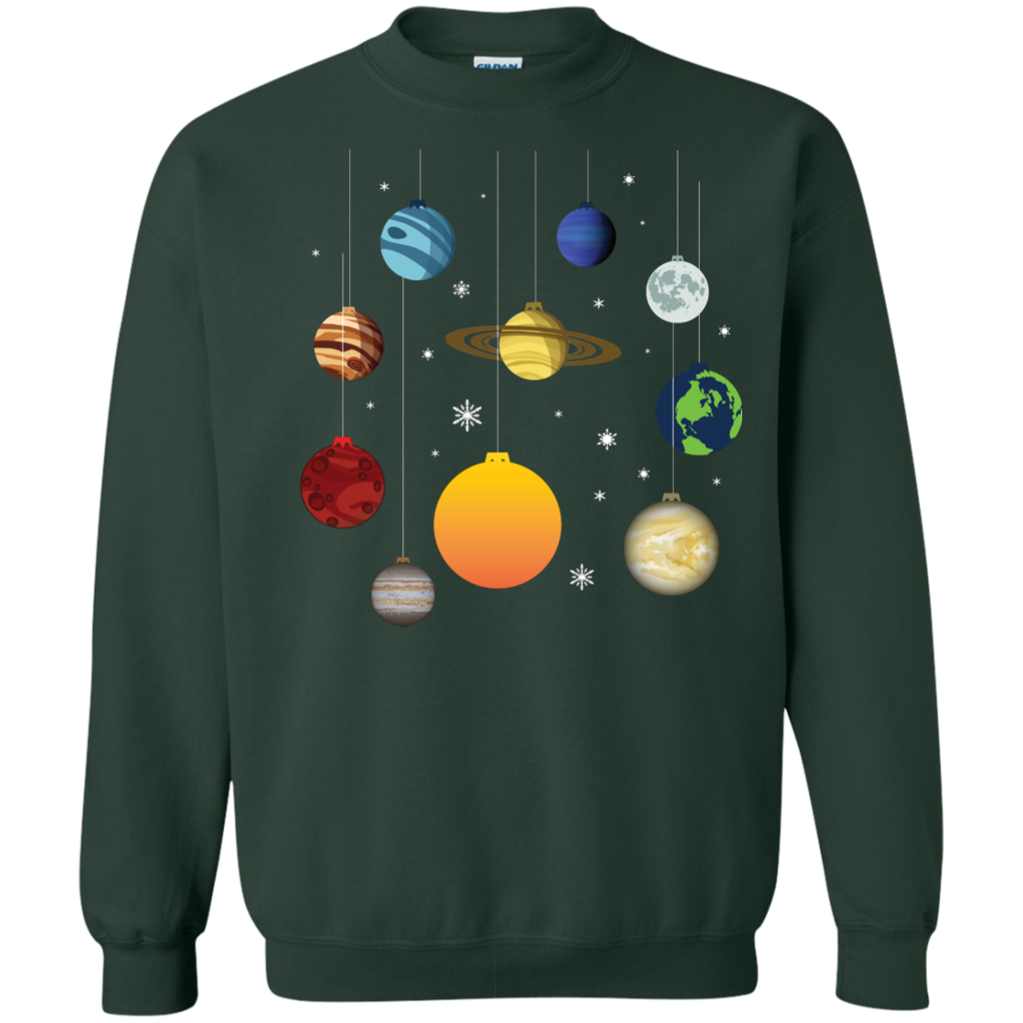 Christmas T-shirt Joy To Universe Christmas Forest Green
