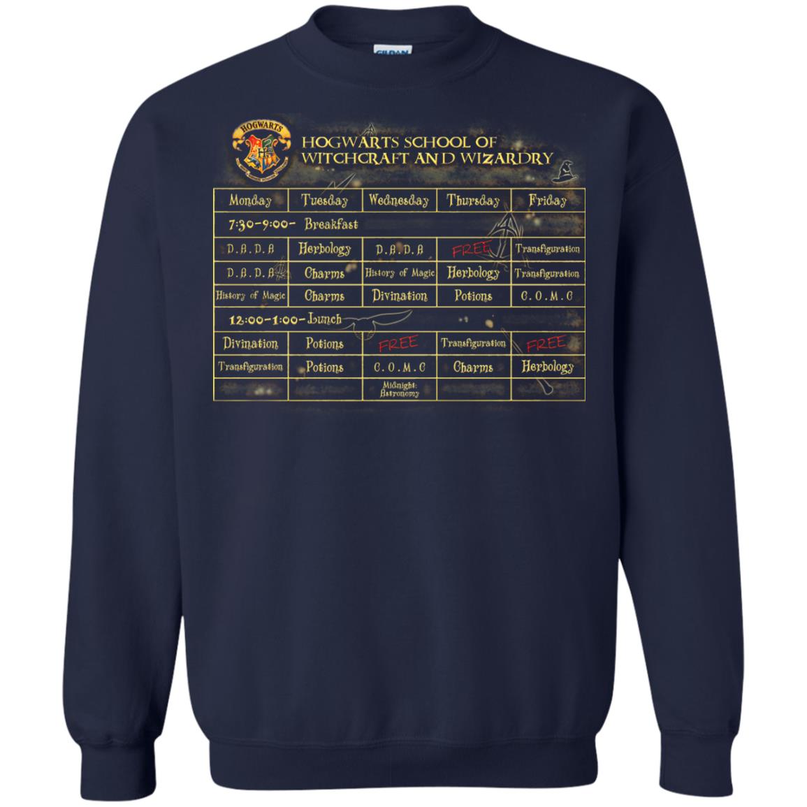 Harry's Schedule Harry Potter Shirt Navy