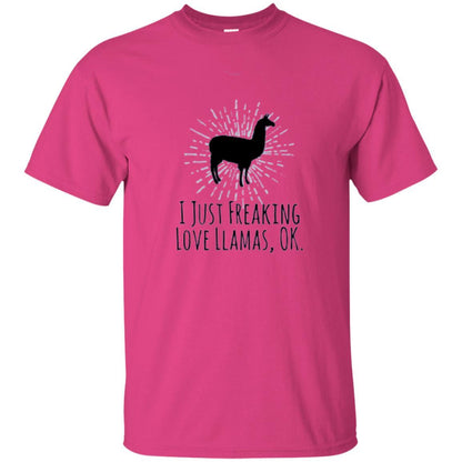 Llama Lover T-shirt I Just Freaking Love Llamas Ok Heliconia