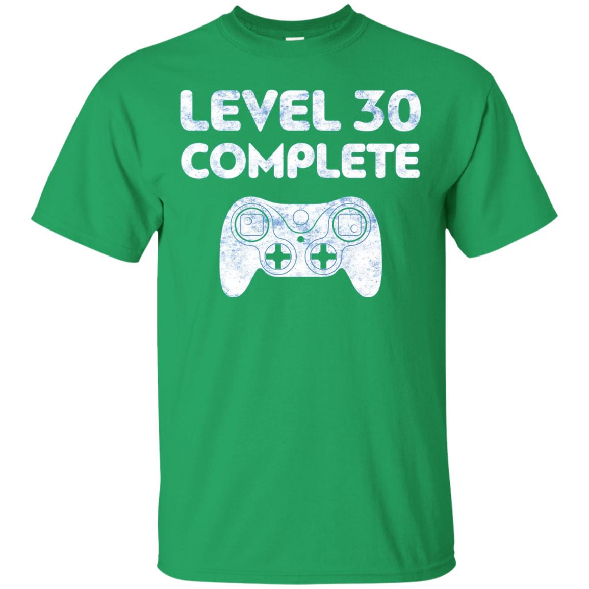 Level 30 Complete Video Gamer 30th Birthday Shirt Irish Green