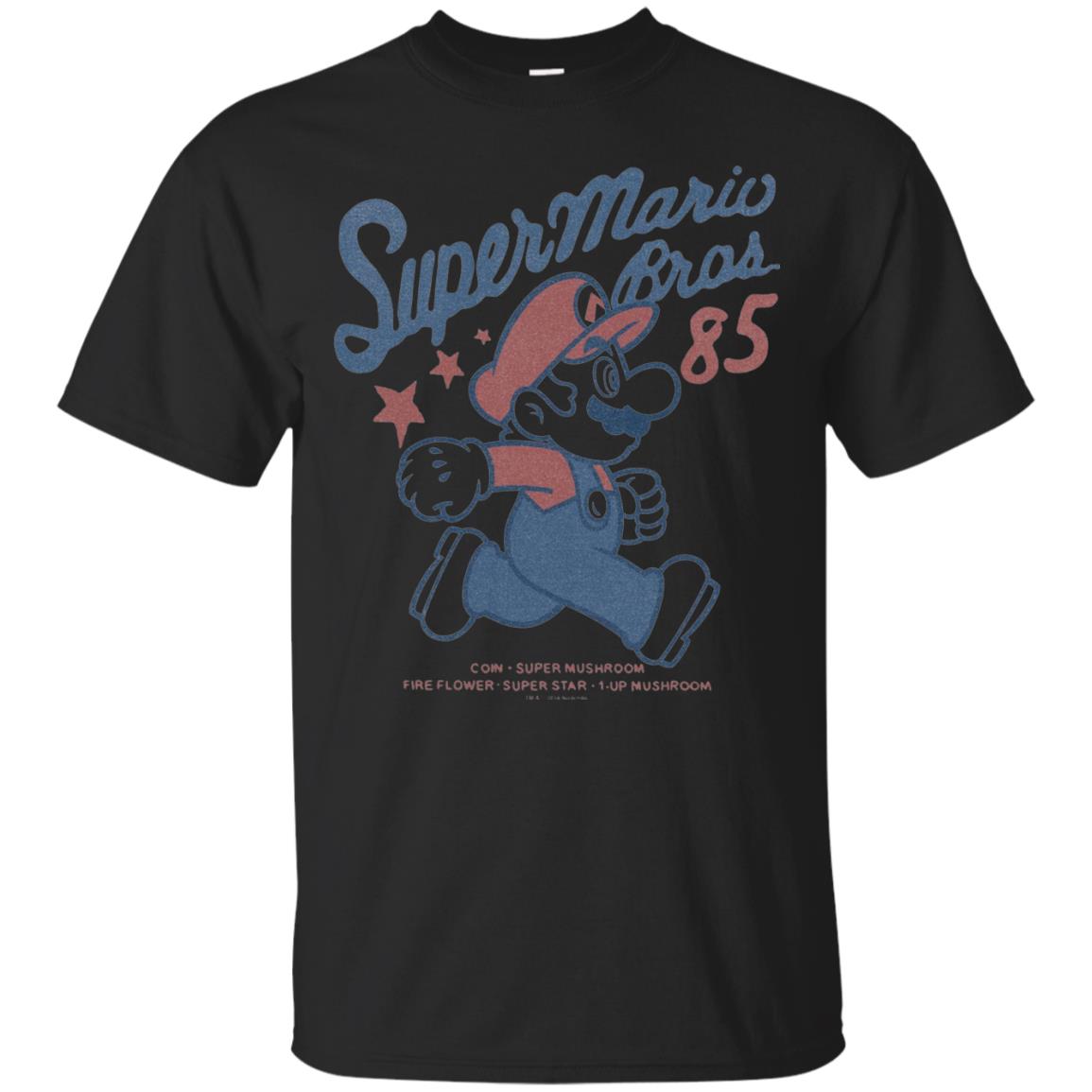 Nintendo Super Mario Brothers 85 Vintage Stars T-shirt Black