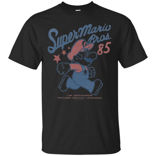 Nintendo Super Mario Brothers 85 Vintage Stars T-shirt Black
