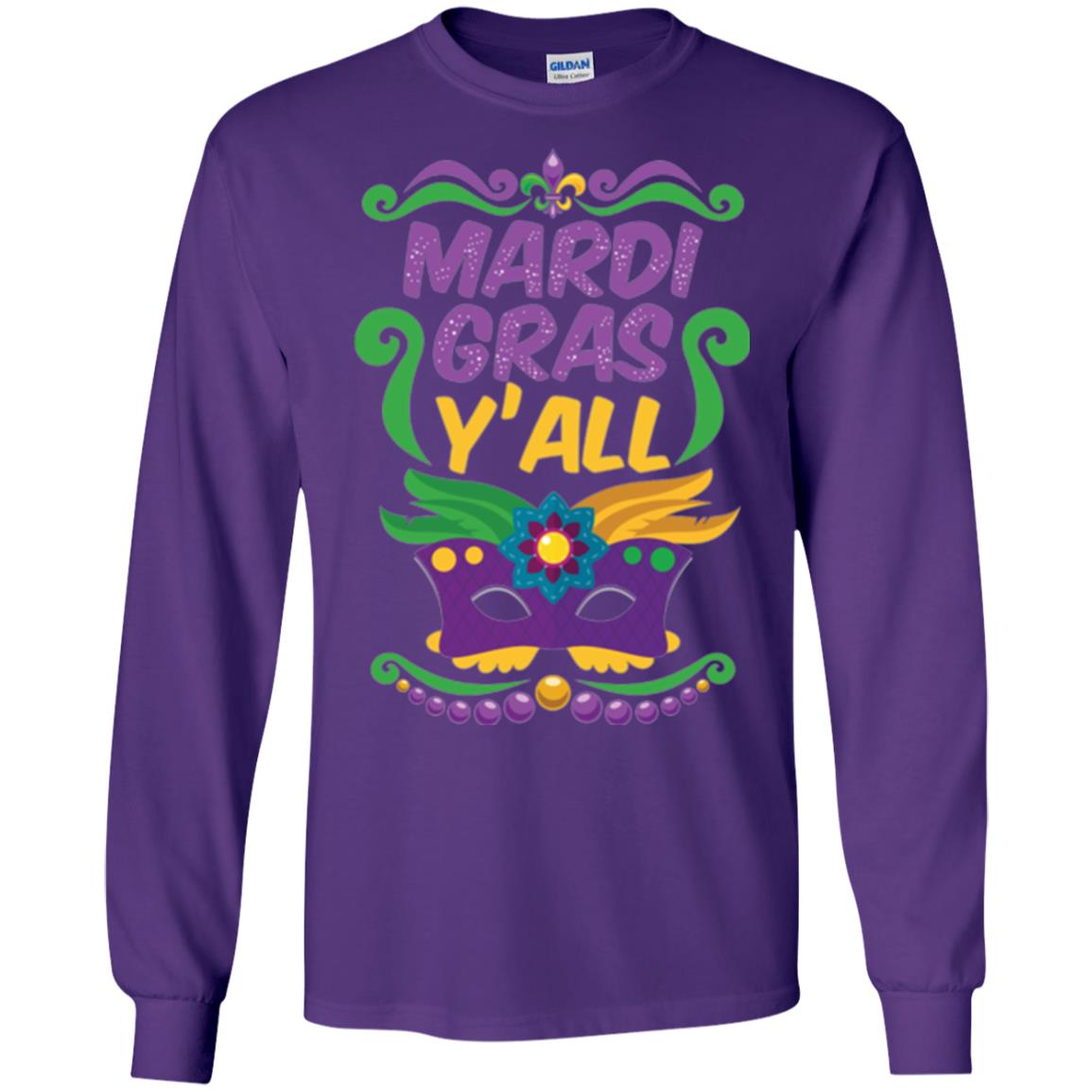 Mardi Gras T Shirt Mardi Gras Y_all T-shirt Purple